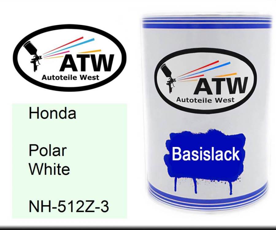 Honda, Polar White, NH-512Z-3: 500ml Lackdose, von ATW Autoteile West.